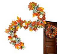 Fall Garland 4.9FT Fake Harvest Banner with Pumpkins