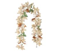 Fall Garland, 69Inch Artificial Maple Leaf & Pumpkin Decor for Thanksgiving Autumn Garlands for Christmas Home Outdoor Decoration