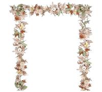 Fall Garland for Mantle,5.9FT Pumpkin Halloween Garland with Berries - Home Decor for Campfire Table Yard Festival Porch Gate Thanksgiving Indoor Party Patio Courtyard