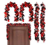 Fall Garland Outdoor | Fall Leaves Decor Thanksgiving Garland, Party Supplies for Halloween Harvest Fireplace Wedding Indoor Outdoor Stair Door Garden Yard Porch