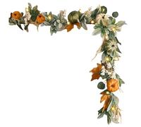 Fall Garland with Lights - Lighted Autumn Garland with Pumpkins, Fall Decor for Mantel Thanksgiving Table Centerpiece Home Porch Fireplace