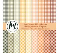 Fall Gingham Scrapbook Paper: Autumn Plaids Collage Papers, Earthy Craft Paper for DIY Card Making, Scrapbooking, Junk Journaling, Mixed Media, ... Arts and Crafts for Kids, 8.5 x 8.5 inch
