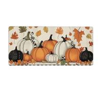 Fall Gnome Pumpkin Print Gaming Mouse Pad XXL Mousepad Keyboard and Mouse-Pads Desk Mat Office,35.5in X 16 in