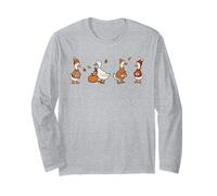 Fall Goose Autumn Cozy Thanksgiving Long Sleeve T-Shirt