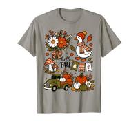 Fall Goose Cozy Goose Autumn Thankful Funny Thanksgiving T-Shirt