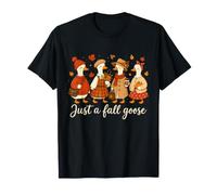 Fall Goose Funny Cozy Goose Autumn Thankful Thanksgiving T-Shirt