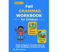 Fall Grammar Workbook for Children: Parts of Speech Color by Code Vocabulary Practice for Kids