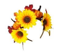 Fall Hair Accessory Floral Headband with Fabric Petal Layers, Slip on Wrapped Base for Harvest Celebration Looks Autumn Flower Headband Seasonal Hair Accessory Harvest Theme Thanksgiving Costume Fall