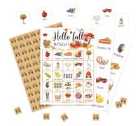 Fall Harvest Bingo Cards & Supplies - Thanksgiving & Birthday Party Decor & Favors, Card Gifts for Friends & Family Holiday, 02