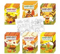 Fall Harvest Coloring Books for Kids 96Pcs Bulk Thanksgiving Mini Coloring Booklet DIY Art Drawing Book with Pumpkin Turkey for Toddlers Autumn Thanksgiving Birthday Party Favors Goodie Bag Filler