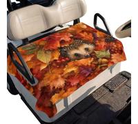 Fall Hedgehog Golf Cart Towel Blanket Towel Blanket | Golf Cart Seat Blanket Comfortable Summer Golf Cart Seat Blanket for Men Golfers