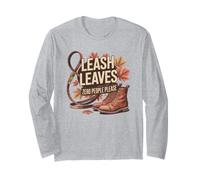 Fall Hiking Dog Antisocial - Leash Leaves Zero People Long Sleeve T-Shirt