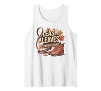 Fall Hiking Dog Antisocial - Leash Leaves Zero People Tank Top
