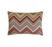 Fall Home Decor Lumbar Cushion Covers Burgundy 30x55 cm (12"x22") Velvet Cut Velvet, Chevron Pillow Cover, Chevron Modern Style - Autumn Peaks