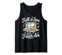 Fall in Love with Fresh Air Autumn Window Leaves Tank Top