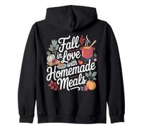 Fall In Love With Homemade Meals Autumn Kitchen Zip Hoodie