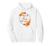 Fall In Love With Jesus Autumn Christian Harvest Mom Dad Kid Pullover Hoodie