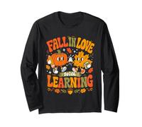 Fall in Love with Learning Funny Back to School Teacher Long Sleeve T-Shirt