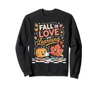 Fall In Love With Learning Pumpkin Autumn Kids Teacher 2025 Sweatshirt