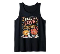 Fall in Love with Learning Pumpkin Autumn Kids Teacher 2025 Tank Top
