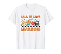 Fall in Love with Learning Thanksgiving Teacher Pumpkin T-Shirt