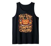 Fall in Love with Pumpkin Carving Halloween Tank Top