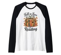 Fall in Love with Reading Dreamer Book Lover Bookworm Raglan Baseball Tee