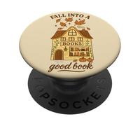 Fall Into A Good Book Reading Lover Autumn Bookworm PopSockets Adhesive PopGrip