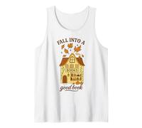 Fall Into A Good Book Reading Lover Autumn Bookworm Tank Top