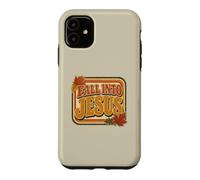 Fall Into Jesus Retro Christian Autumn Faith Leaf Design Case for iPhone 11