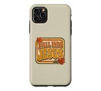 Fall Into Jesus Retro Christian Autumn Faith Leaf Design Case for iPhone 11 Pro Max
