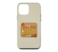 Fall Into Jesus Retro Christian Autumn Faith Leaf Design Case for iPhone 12 mini