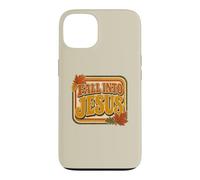 Fall Into Jesus Retro Christian Autumn Faith Leaf Design Case for iPhone 13