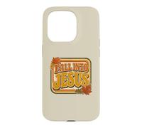 Fall Into Jesus Retro Christian Autumn Faith Leaf Design Case for iPhone 15 Pro