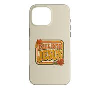 Fall Into Jesus Retro Christian Autumn Faith Leaf Design Case for iPhone 16 Pro Max