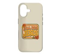 Fall Into Jesus Retro Christian Autumn Faith Leaf Design Case for iPhone 17