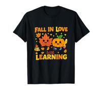 Fall Into Learning Pumpkin Leaf Funs Apparel T-Shirt