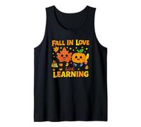 Fall Into Learning Pumpkin Leaf Funs Apparel Tank Top