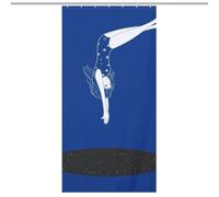 Fall Into The StarsOpaque Polyester Shower Curtain, Water-Resistant, Heat-Resistant, 12 C-Shaped Hooks & Stainless Grommets - Shower Curtains, Shower Curtains for Bathroom, Bathroom Shower Curtain35.4