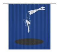 Fall Into The StarsOpaque Polyester Shower Curtain, Water-Resistant, Heat-Resistant, 12 C-Shaped Hooks & Stainless Grommets - Shower Curtains, Shower Curtains for Bathroom, Bathroom Shower Curtain64.1