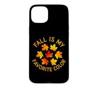 Fall is My Favorite Color Pumpkin Autumn Falling Leaves Case for iPhone 15 Plus
