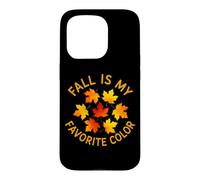 Fall is My Favorite Color Pumpkin Autumn Falling Leaves Case for iPhone 15 Pro