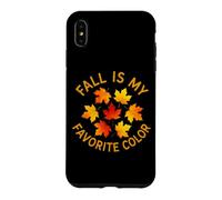 Fall is My Favorite Color Pumpkin Autumn Falling Leaves Case for iPhone XS Max