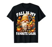 Fall is My Favorite Color Thanksgiving Gnome with Fall Vibes T-Shirt