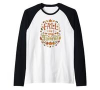 Fall is My Favorite, Cute Autumn Raglan Baseball Tee
