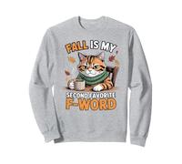 Fall is My Second Favorite F Word Funny Cat Sweatshirt