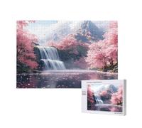 Fall Jigsaw Puzzles for Adults 120, Cherry Blossoms Puzzles for Adults Wooden, Funny/Difficult/Impossible/Challenging Decompression Games, As a Birthday for Women and Men M-928