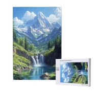 Fall Jigsaw Puzzles for Adults 120, Mountain Puzzles for Adults Wooden, Funny/Difficult/Impossible/Challenging Decompression Games, As a Birthday and Holiday Decor Gift for Women and Men M-1556