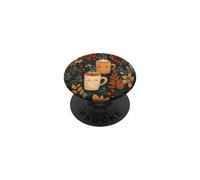 Fall Kawaii Coffee Mug Red Berry Autumn Leaves Aesthetic PopSockets Adhesive PopGrip