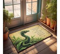 Fall Kitchen Mats For Floor Green Dragon'S Whisper: A Fantasy Tale Unveiled Doormat Front Door Decor Retro Rug(50X80CM)